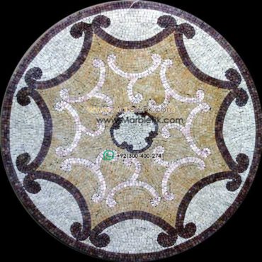 Marble Mosaic Medallion - Mosaic art medallion by marblepk.com mpk m 384 603x600