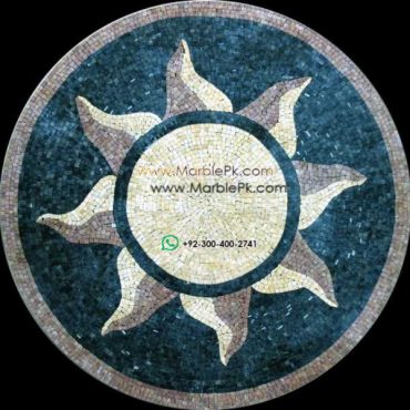 Marble Mosaic Medallion - Mosaic art medallion by marblepk.com mpk m 385 603x600