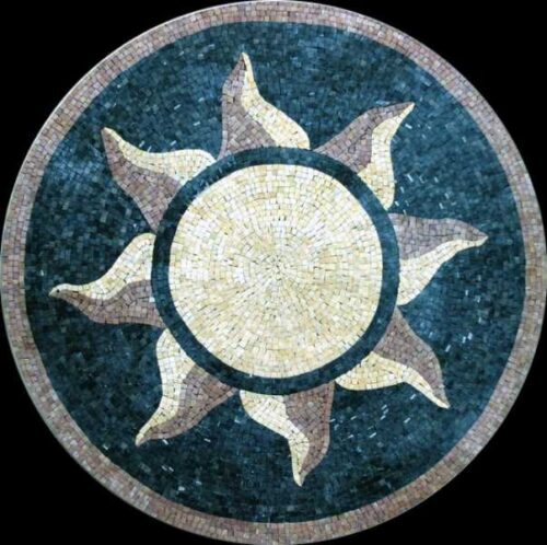 Marble Mosaic Medallion - Mosaic art medallion by marblepk.com mpk m 385 603x600