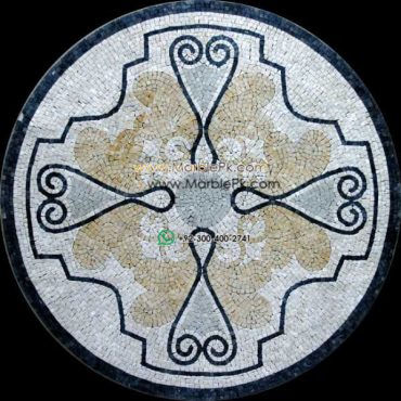 Marble Mosaic Medallion - Mosaic art medallion by marblepk.com mpk m 386 600x600