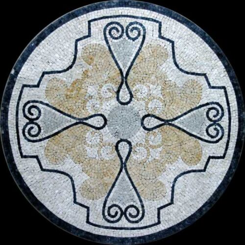 Marble Mosaic Medallion - Mosaic art medallion by marblepk.com mpk m 386 600x600