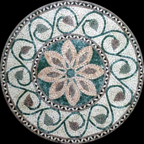 Marble Mosaic Medallion - Mosaic art medallion by marblepk.com mpk m 388 600x600