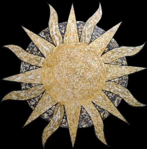 Marble Mosaic Medallion - Mosaic art medallion by marblepk.com mpk m 390 593x600