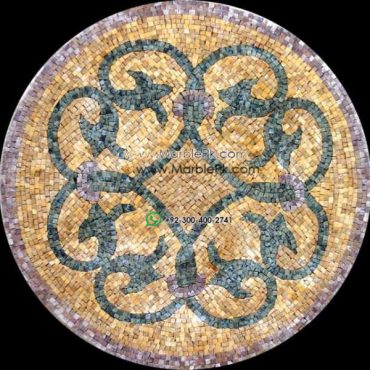 Marble Mosaic Medallion - Mosaic art medallion by marblepk.com mpk m 391 605x600
