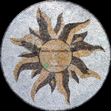 Marble Mosaic Medallion - Mosaic art medallion by marblepk.com mpk m 392 597x600