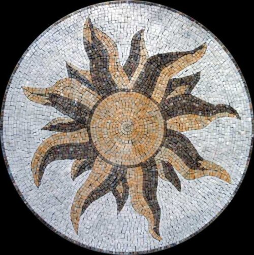Marble Mosaic Medallion - Mosaic art medallion by marblepk.com mpk m 392 597x600
