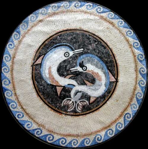 Marble Mosaic Medallion - Mosaic art medallion by marblepk.com mpk m 394 599x600