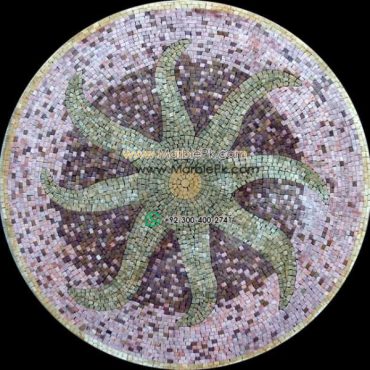 Marble Mosaic Medallion - Mosaic art medallion by marblepk.com mpk m 395 606x600