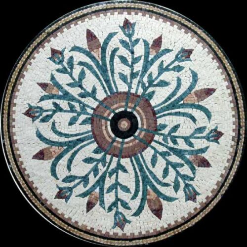 Marble Mosaic Medallion - Mosaic art medallion by marblepk.com mpk m 397 600x600