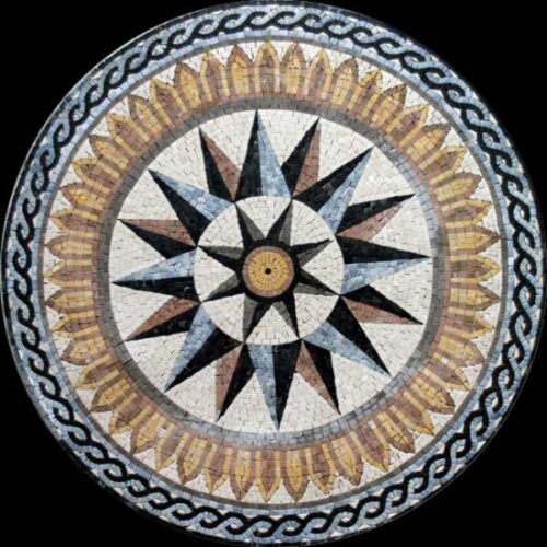 Marble Mosaic Medallion - Mosaic art medallion by marblepk.com mpk m 398 600x600