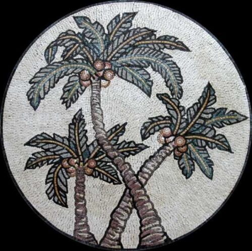 Marble Mosaic Medallion - Mosaic art medallion by marblepk.com mpk m 399 603x600