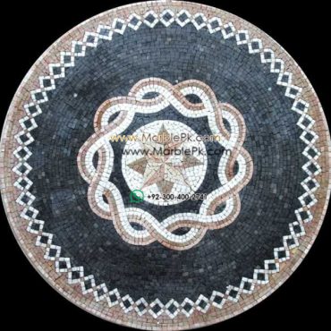 Marble Mosaic Medallion - Mosaic art medallion by marblepk.com mpk m 401 606x600