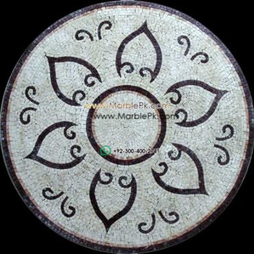 Marble Mosaic Medallion - Mosaic art medallion by marblepk.com mpk m 402 605x600