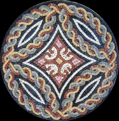 Marble Mosaic Medallion - Mosaic art medallion by marblepk.com mpk m 403 591x600