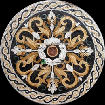 Marble Mosaic Medallion - Mosaic art medallion by marblepk.com mpk m 405 600x600