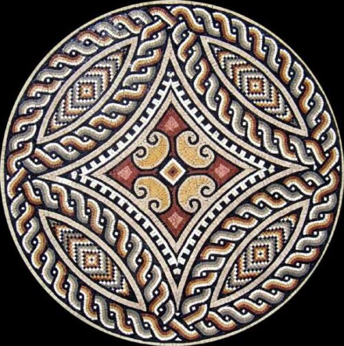 Marble Mosaic Medallion - Mosaic art medallion by marblepk.com mpk m 407 596x600