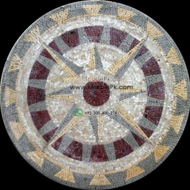 Marble Mosaic Medallion - Mosaic art medallion by marblepk.com mpk m 412 603x600