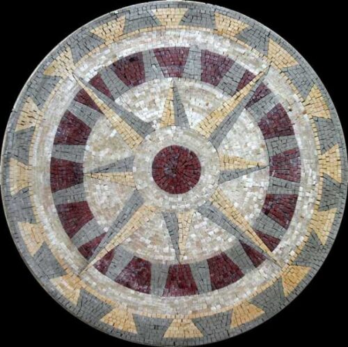 Marble Mosaic Medallion - Mosaic art medallion by marblepk.com mpk m 412 603x600