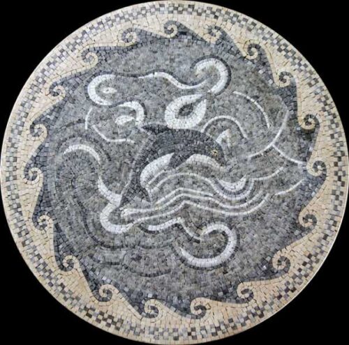 Marble Mosaic Medallion - Mosaic art medallion by marblepk.com mpk m 413 606x600