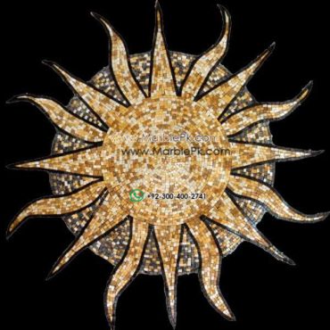 Marble Mosaic Medallion - Mosaic art medallion by marblepk.com mpk m 414 600x600