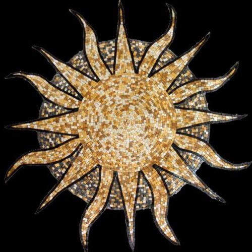 Marble Mosaic Medallion - Mosaic art medallion by marblepk.com mpk m 414 600x600