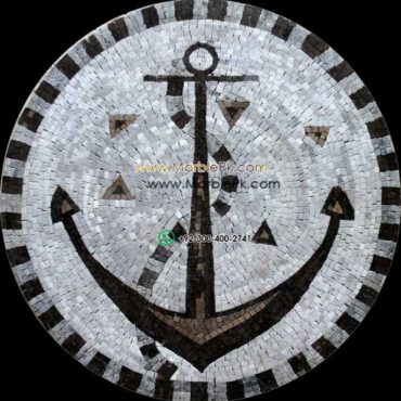 Marble Mosaic Medallion - Mosaic art medallion by marblepk.com mpk m 415 595x600
