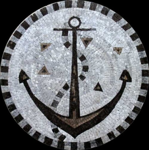 Marble Mosaic Medallion - Mosaic art medallion by marblepk.com mpk m 415 595x600