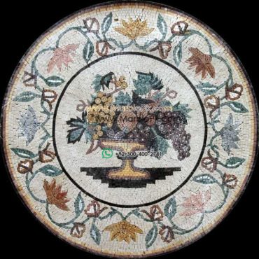 Marble Mosaic Medallion - Mosaic art medallion by marblepk.com mpk m 416 600x600
