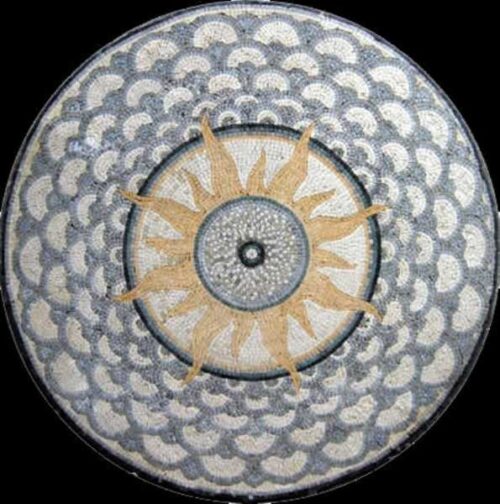 Marble Mosaic Medallion - Mosaic art medallion by marblepk.com mpk m 417 595x600