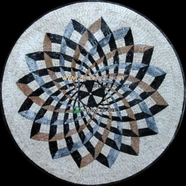 Marble Mosaic Medallion - Mosaic art medallion by marblepk.com mpk m 418 600x600