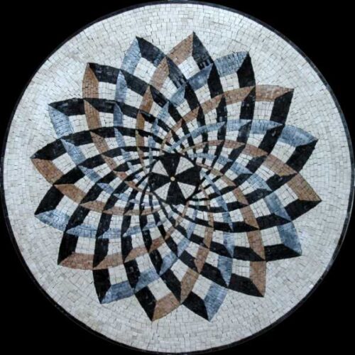 Marble Mosaic Medallion - Mosaic art medallion by marblepk.com mpk m 418 600x600