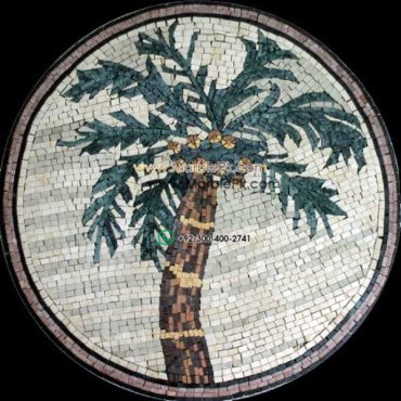 Marble Mosaic Medallion - Mosaic art medallion by marblepk.com mpk m 420 600x600