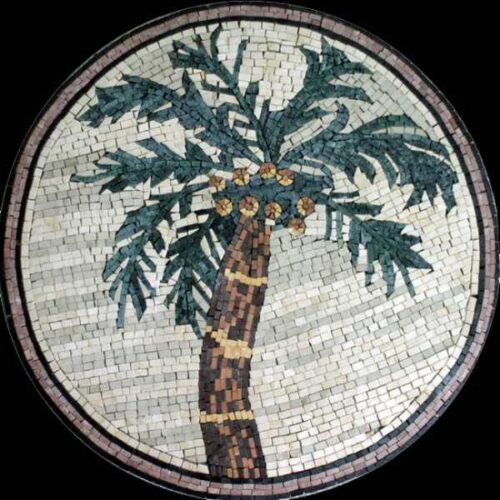 Marble Mosaic Medallion - Mosaic art medallion by marblepk.com mpk m 420 600x600