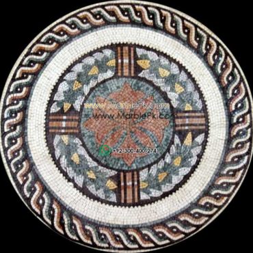 Marble Mosaic Medallion - Mosaic art medallion by marblepk.com mpk m 422 611x600