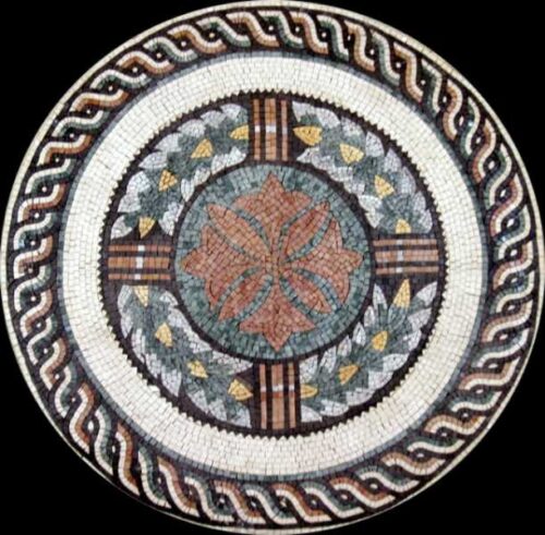 Marble Mosaic Medallion - Mosaic art medallion by marblepk.com mpk m 422 611x600