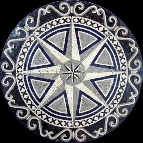 Marble Mosaic Medallion - Mosaic art medallion by marblepk.com mpk m 423 599x600