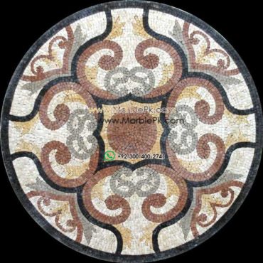 Marble Mosaic Medallion - Mosaic art medallion by marblepk.com mpk m 428 601x600