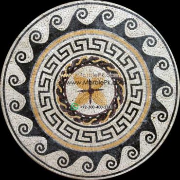 Marble Mosaic Medallion - Mosaic art medallion by marblepk.com mpk m 429 600x600