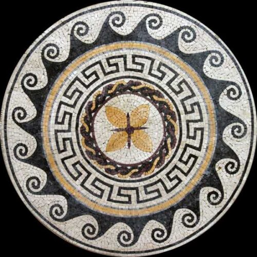Marble Mosaic Medallion - Mosaic art medallion by marblepk.com mpk m 429 600x600