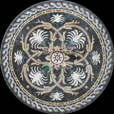 Marble Mosaic Medallion - Mosaic art medallion by marblepk.com mpk m 432 601x600