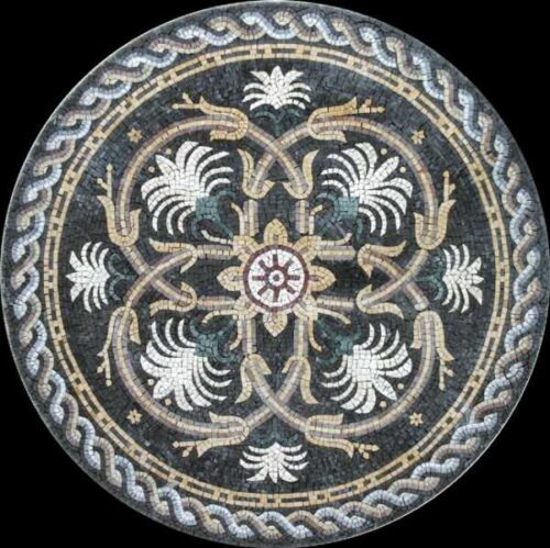 Marble Mosaic Medallion - Mosaic art medallion by marblepk.com mpk m 432 601x600