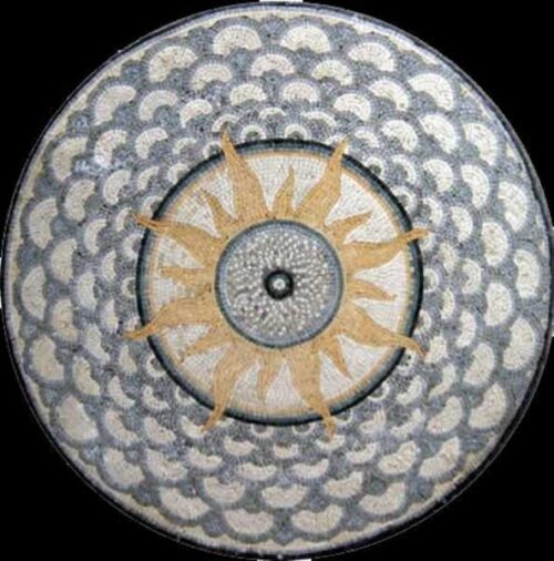 Marble Mosaic Medallion - Mosaic art medallion by marblepk.com mpk m 433 593x600