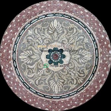 Marble Mosaic Medallion - Mosaic art medallion by marblepk.com mpk m 435 607x600