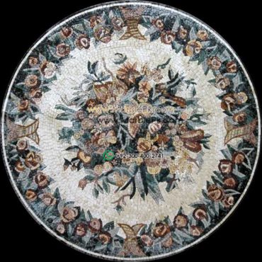 Marble Mosaic Medallion - Mosaic art medallion by marblepk.com mpk m 437 600x600