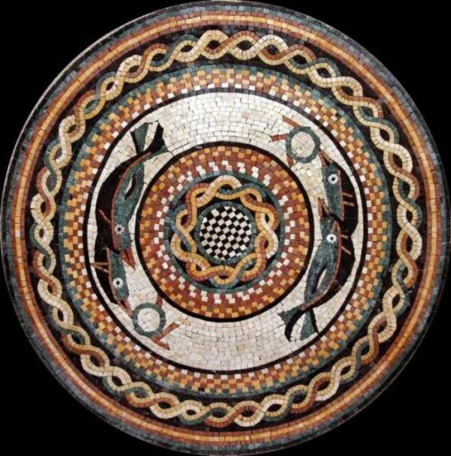 Marble Mosaic Medallion - Mosaic art medallion by marblepk.com mpk m 439 594x600