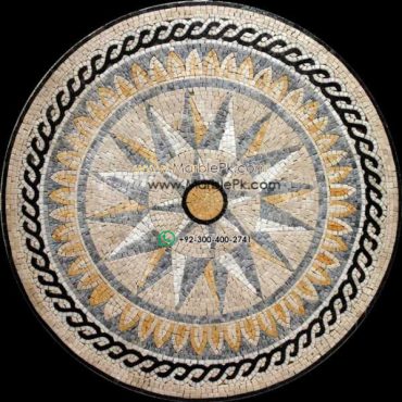 Marble Mosaic Medallion - Mosaic art medallion by marblepk.com mpk m 442 599x600