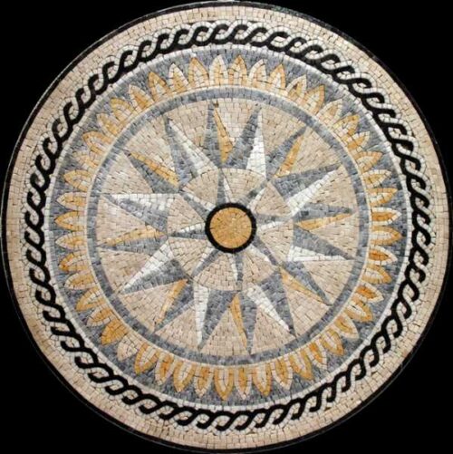 Marble Mosaic Medallion - Mosaic art medallion by marblepk.com mpk m 442 599x600