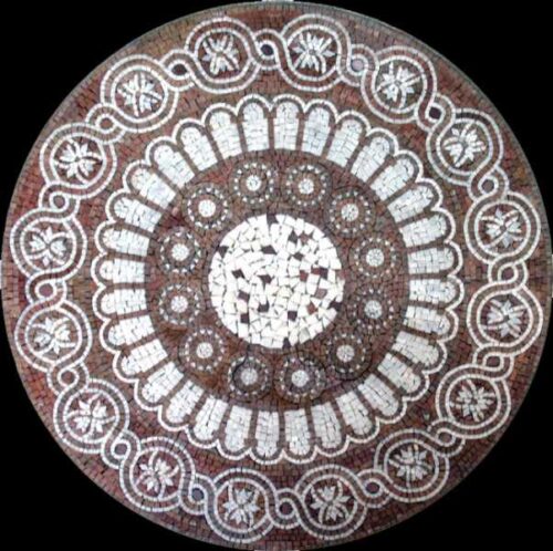 Marble Mosaic Medallion - Mosaic art medallion by marblepk.com mpk m 443 602x600