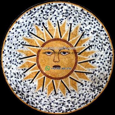 Marble Mosaic Medallion - Mosaic art medallion by marblepk.com mpk m 444 599x600