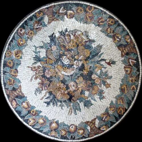 Marble Mosaic Medallion - Mosaic art medallion by marblepk.com mpk m 447 601x600